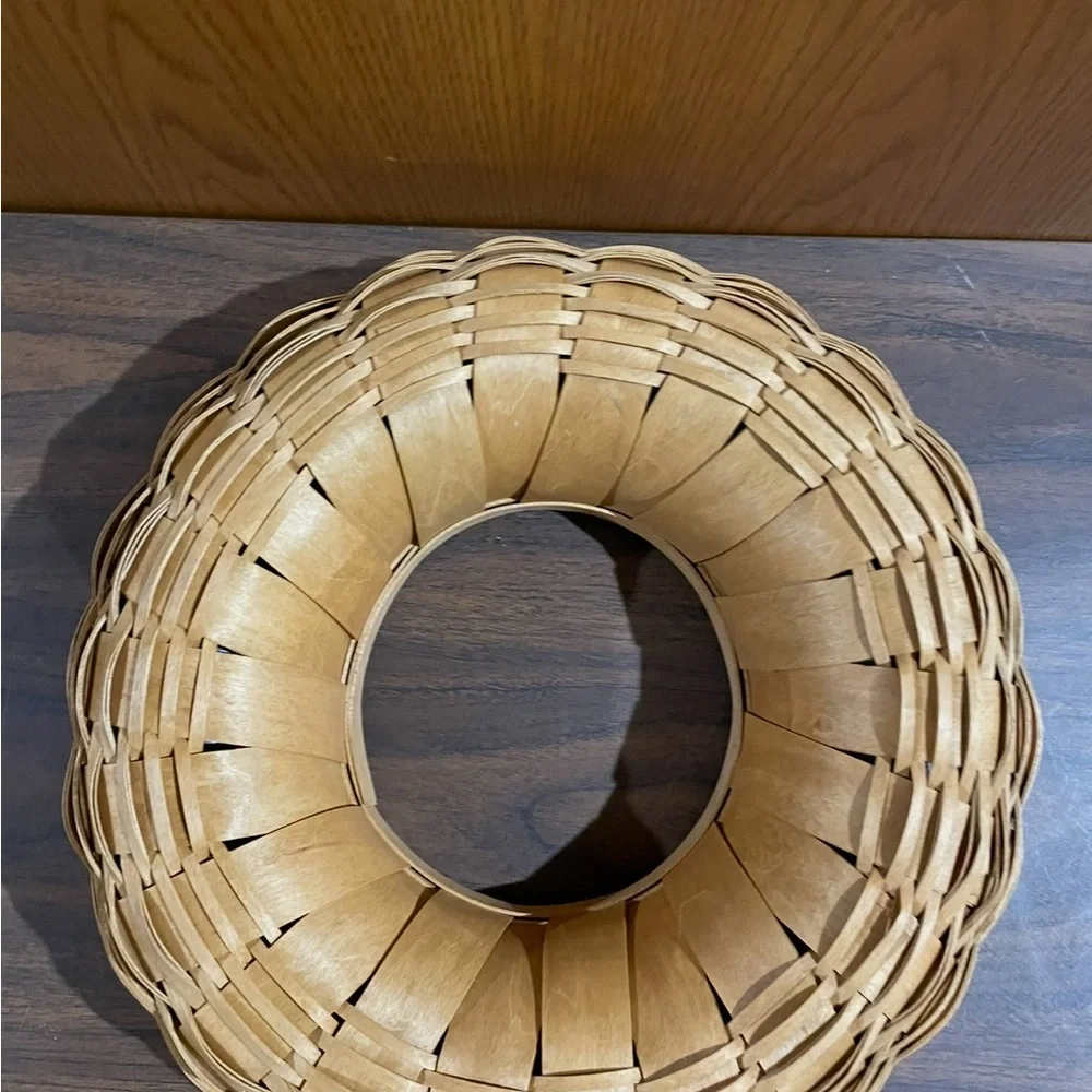 Longaberger brown and clear insert serving basket set